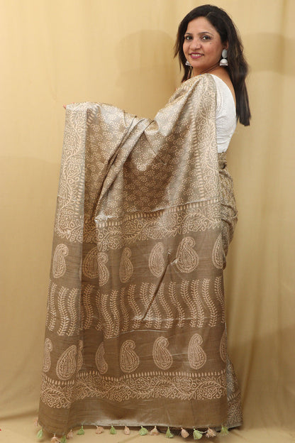 Soft and Elegant Pastel Bhagalpur Silk Saree Collection - Luxurion World