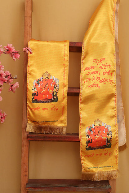 Ganpati Ashirwad Stoles: Faithful Fashion for the Modern Devotee ( Set Of 1 )