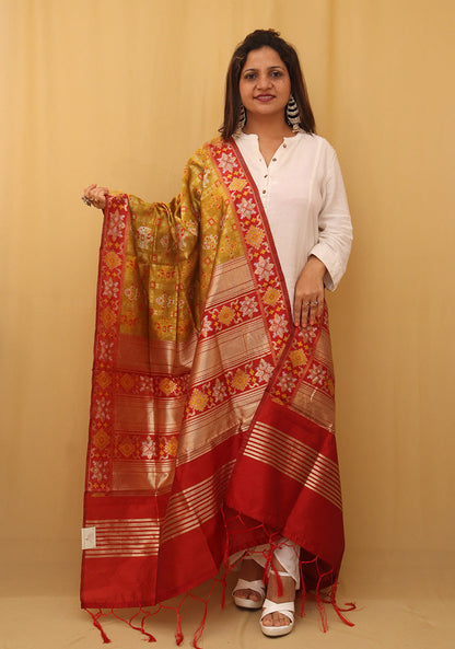 Yellow Patola Silk Dupatta