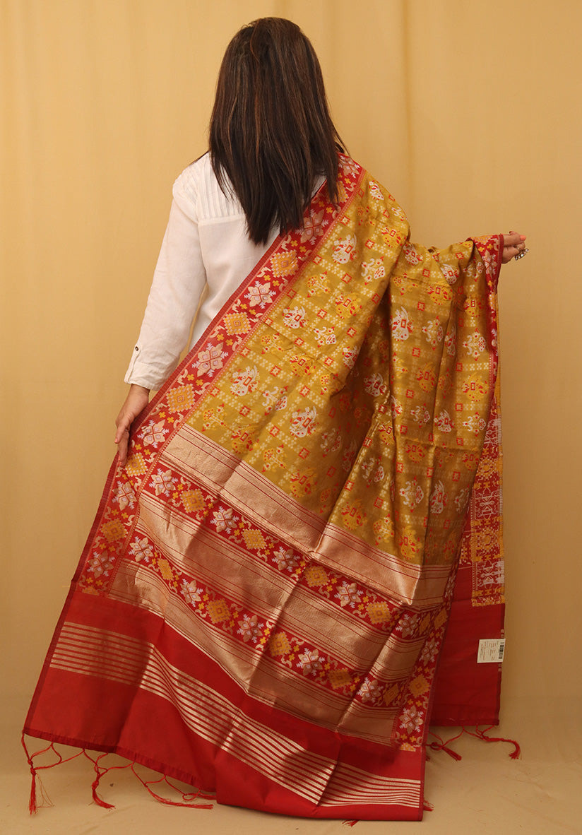 Yellow Patola Silk Dupatta