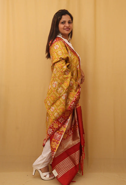 Yellow Patola Silk Dupatta