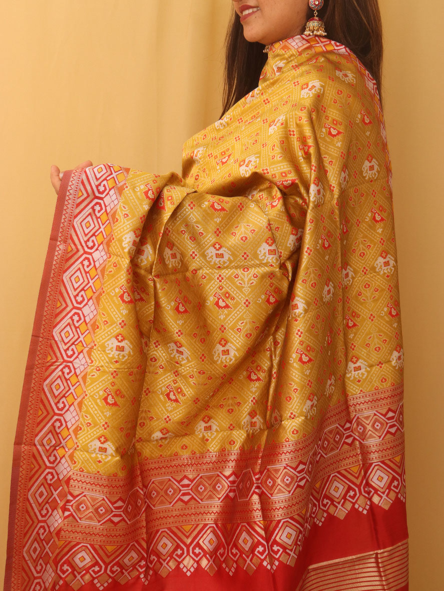 Yellow Patola Silk Dupatta