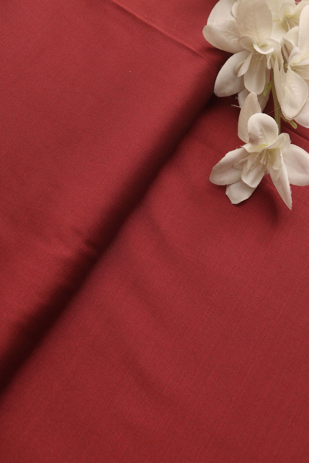 Maroon Plain Silk Fabric ( 1 Mtr ) - divyaindia 