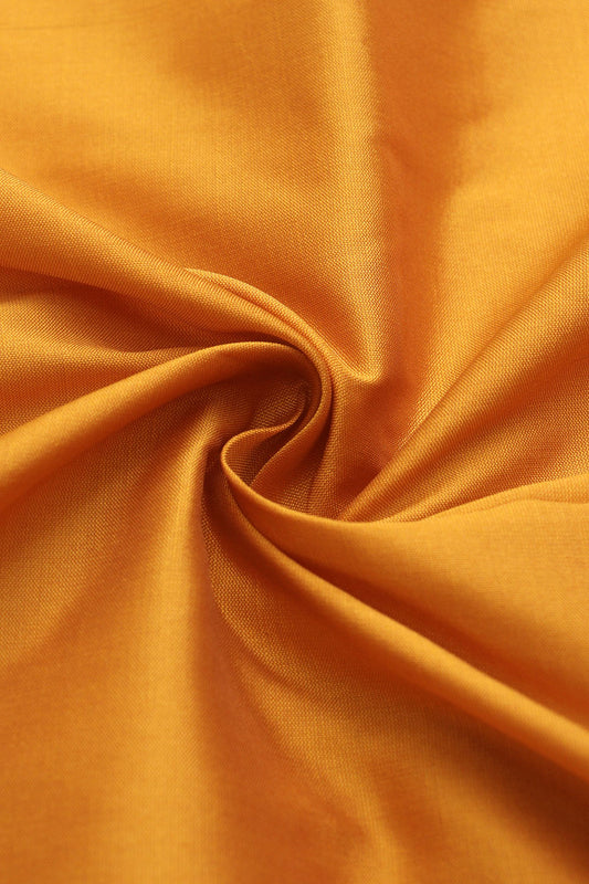 Yellow Plain Silk Fabric ( 1 Mtr ) - divyaindia 
