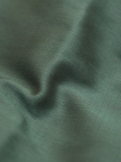 Green Plain Silk Fabric ( 1 Mtr ) - divyaindia 