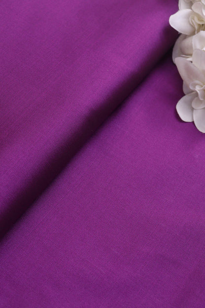 Purple Plain Silk Fabric ( 1 Mtr ) - divyaindia 