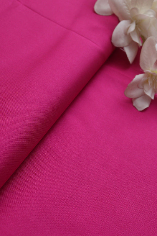 Pink Plain Silk Fabric ( 1 Mtr ) - divyaindia 