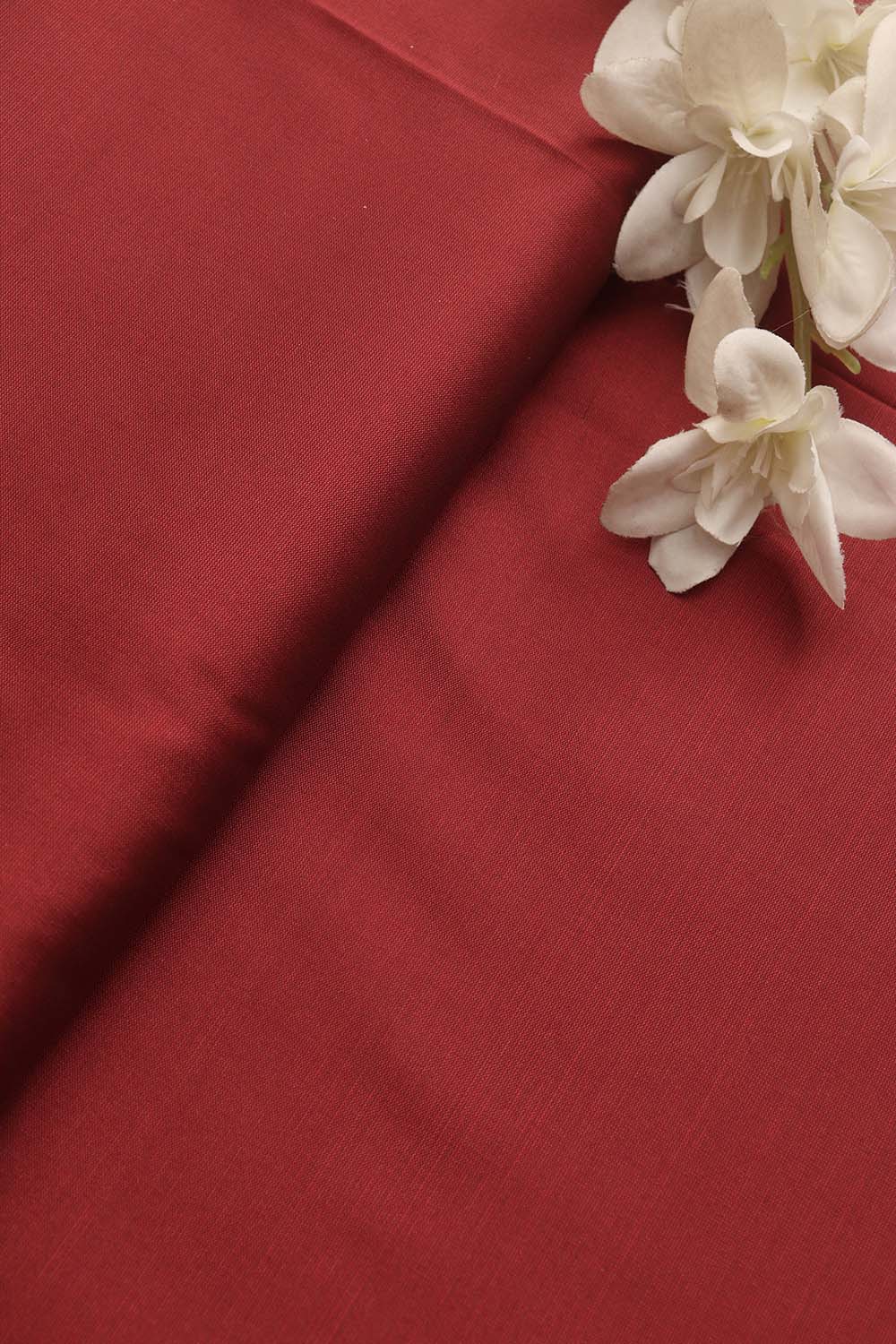 Maroon Plain Silk Fabric ( 1 Mtr ) - divyaindia 