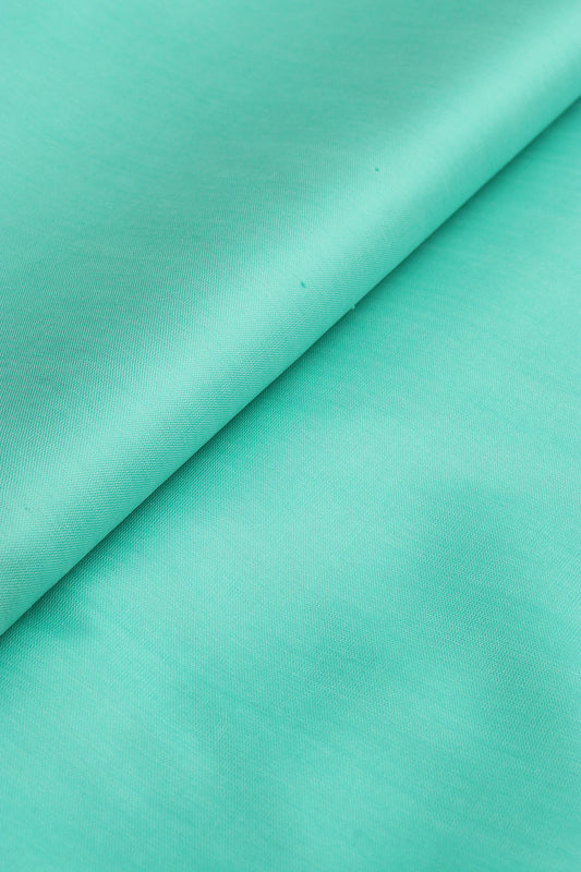 Sea Green Silk Fabric: 1 Mtr Length