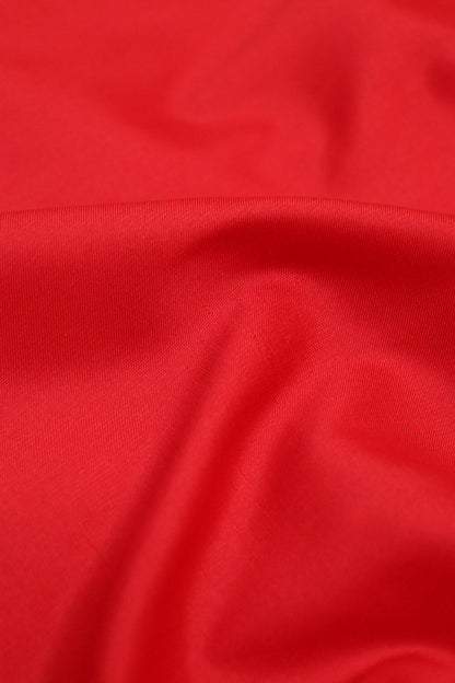 Vibrant Red Silk Fabric - 1 Mtr Length