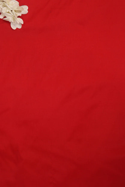 Vibrant Red Silk Fabric - 1 Mtr Length