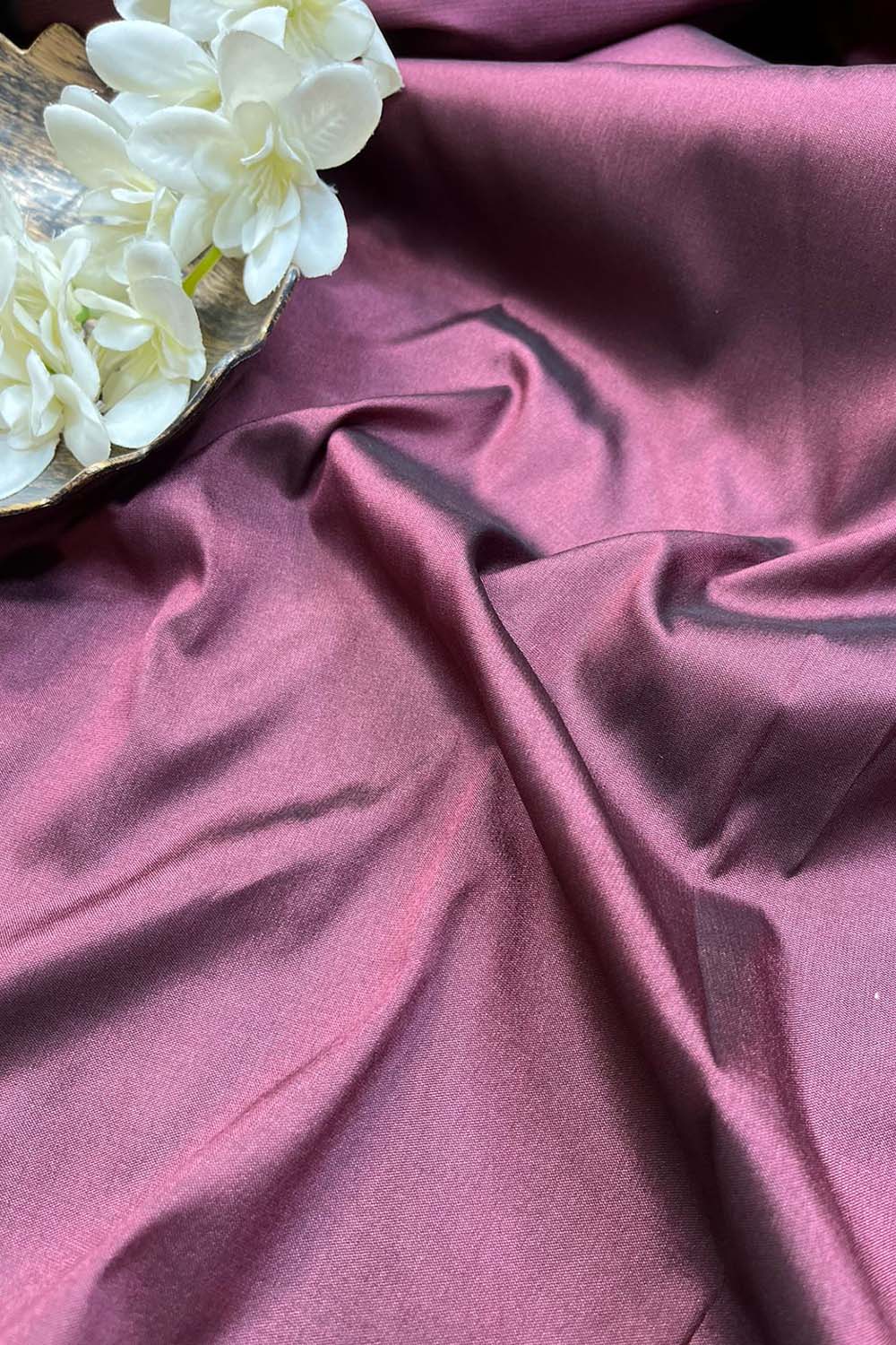 Vibrant Purple Silk Fabric - 1 Mtr Length