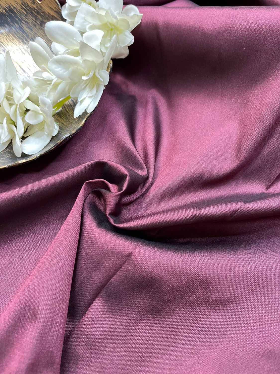 Vibrant Purple Silk Fabric - 1 Mtr Length