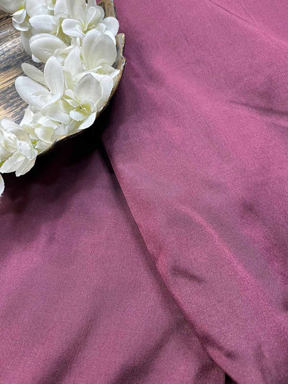 Vibrant Purple Silk Fabric - 1 Mtr Length