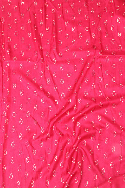 Stunning Pink Bandhani Silk Saree with Digital Print