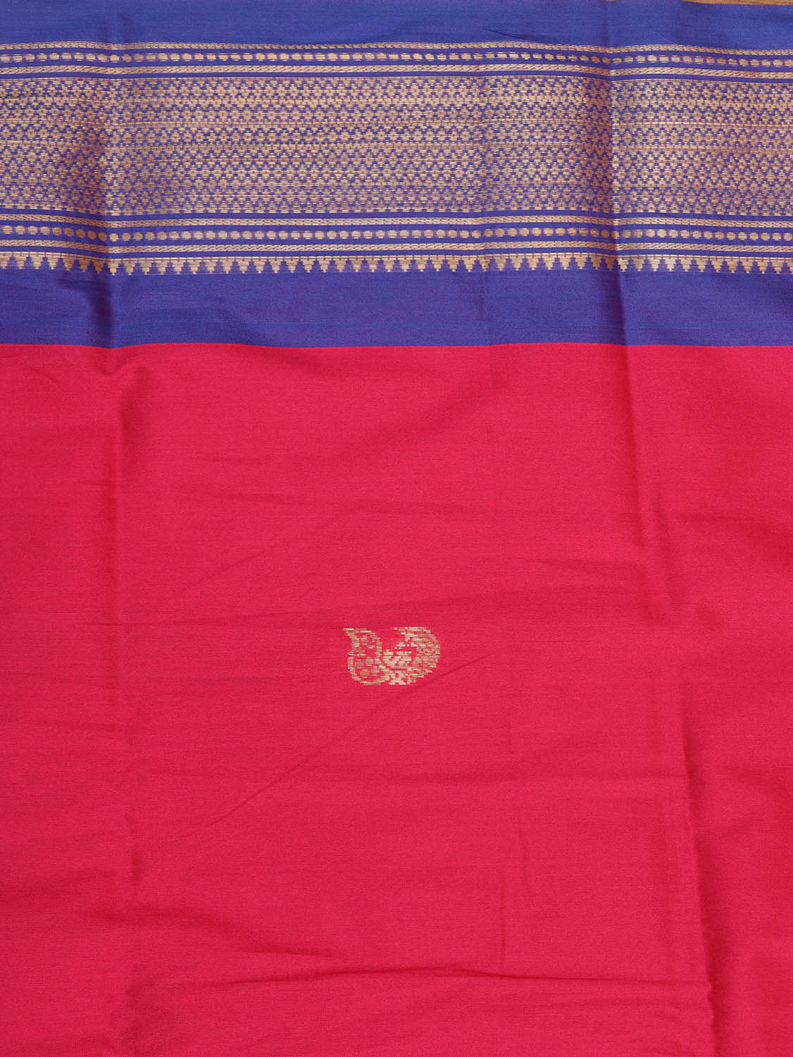 Pink And Blue Paithani Cotton Silk Saree - divyaindia 