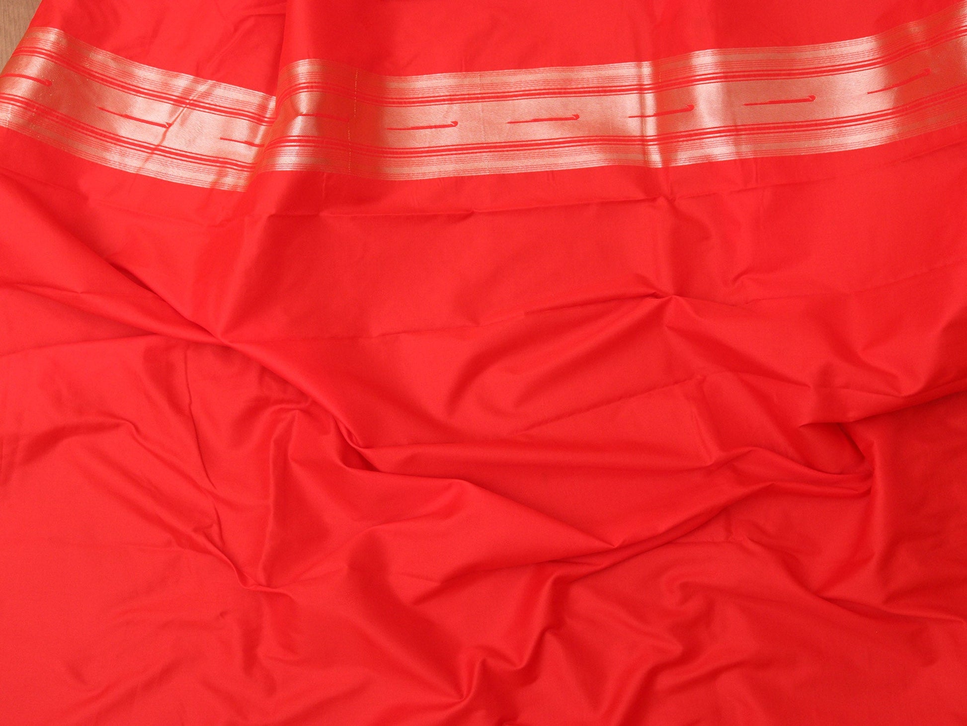 Red Paithani Silk Bird And Flower Design Saree - divyaindia 