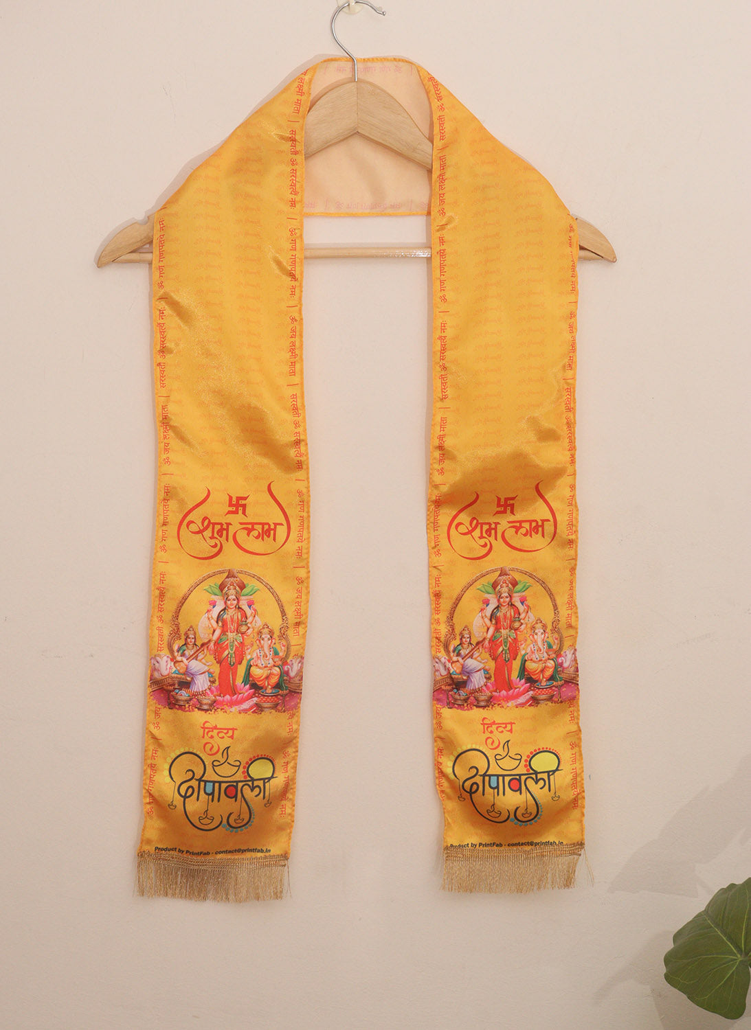 Divine Aura: Set of 10 Spiritual Divya Deepawali Stoles ( Set Of 10 )