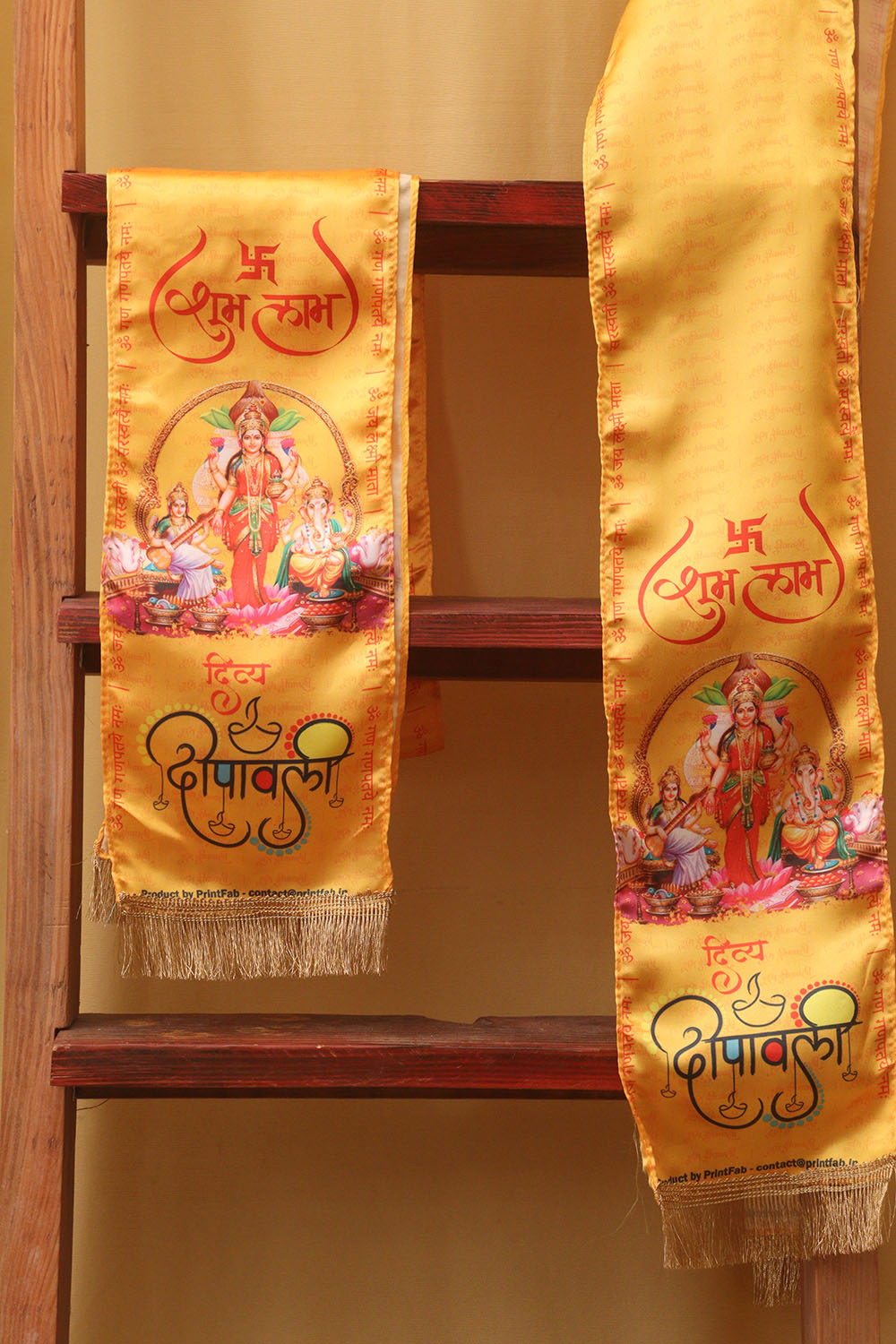 Divine Aura: Set of 10 Spiritual Divya Deepawali Stoles ( Set Of 10 )